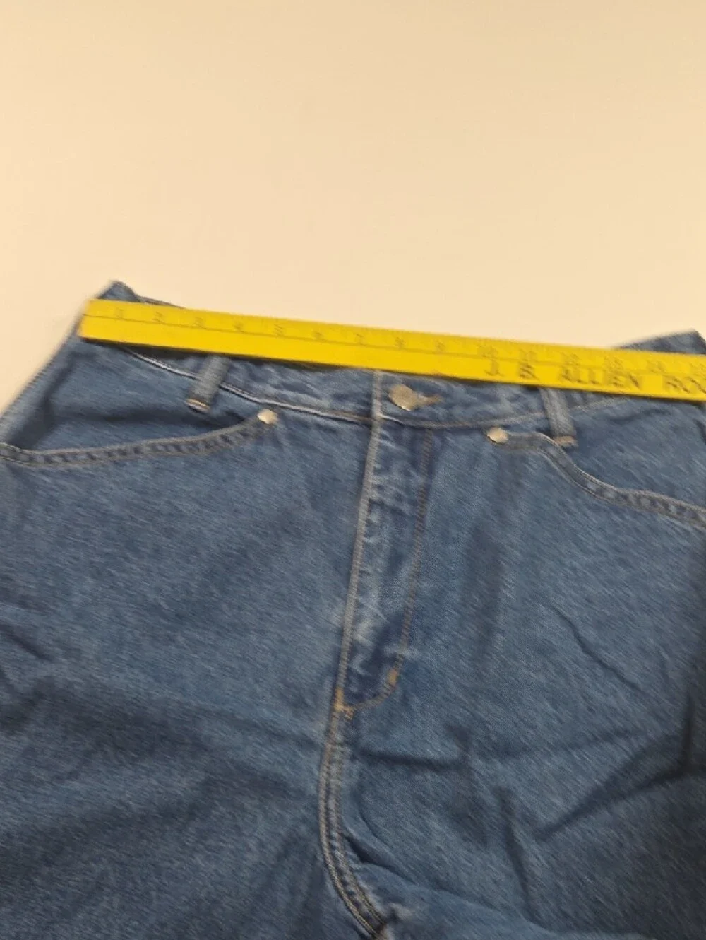 CENZA by Palmetto's Relaxed High-Waist Denim Bermudas Shorts Cotton Vintage 12 - Picture 6 of 10